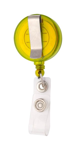 Obrázky: Transparentný žltý roller klip s navijákom, Obrázok 2
