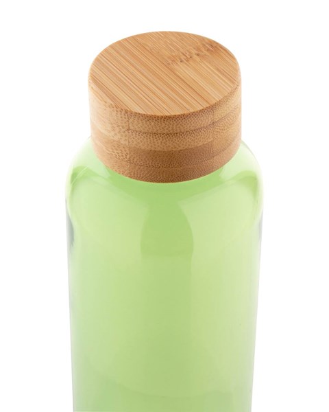 Obrázky: Zelená fľaša na vodu 500ml,bambus.viečko, Obrázok 4