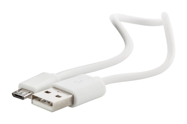 Obrázky: Biela hliníková USB power banka 2200 mAh, Obrázok 2