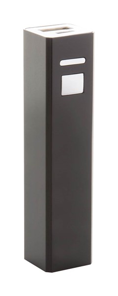 Obrázky: Čierna hliníková USB power banka 2200 mAh