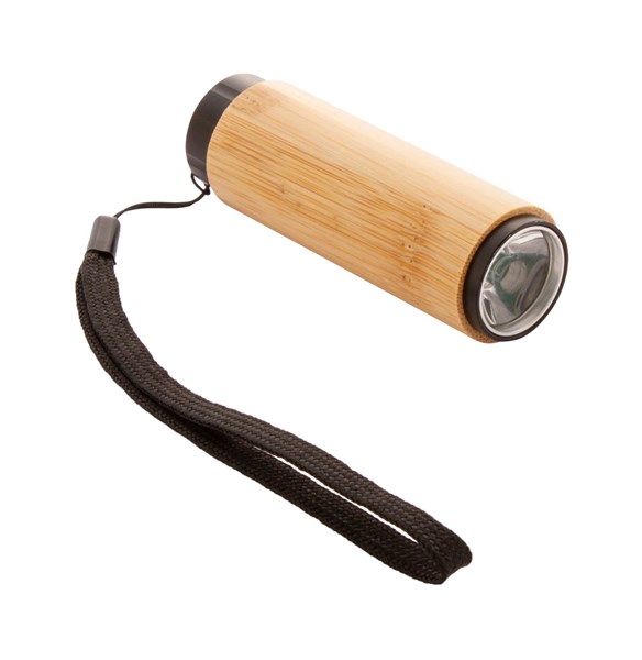 Obrázky: Bambusová LED COB baterka s pútkom, Obrázok 1