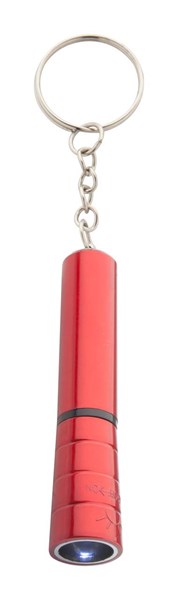 Obrázky: Červená plastová mini LED baterka ako prívesok, Obrázok 1