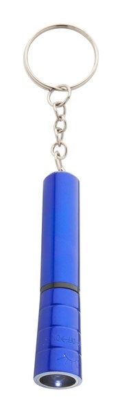 Obrázky: Modrá plastová mini LED baterka ako prívesok, Obrázok 1