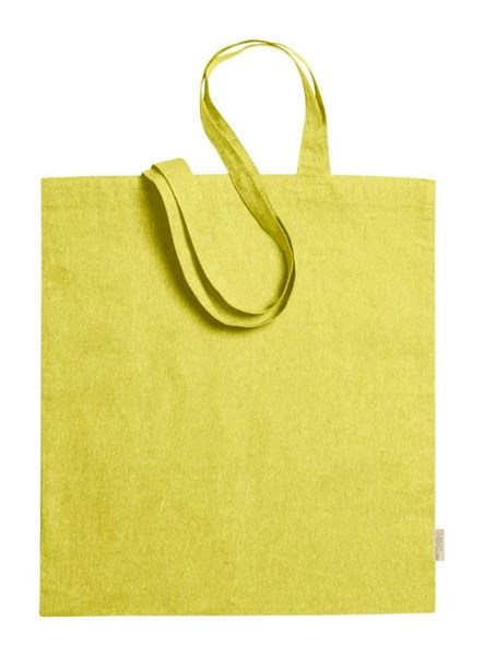 Obrázky: Nákupná taška z recykl. bavlny 120g, žltá, Obrázok 2