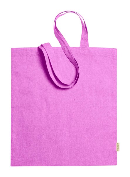Obrázky: Nákupná taška z recykl. bavlny 120g, ružová, Obrázok 1