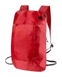 Obrázky: Ľahký skladací ruksak ,otvor na slúchadlá, červený