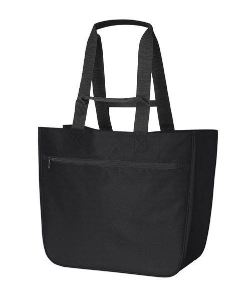 Obrázky: Nákupná taška/košík bez rámu z RPET, čierna, Obrázok 1