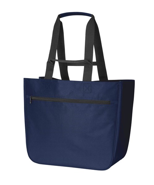 Obrázky: Nákupná taška/košík bez rámu z RPET, námor. modrá, Obrázok 1