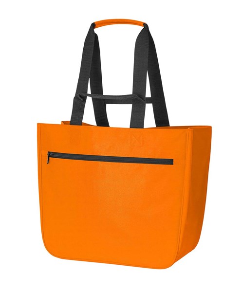 Obrázky: Nákupná taška/košík bez rámu z RPET, oranžová