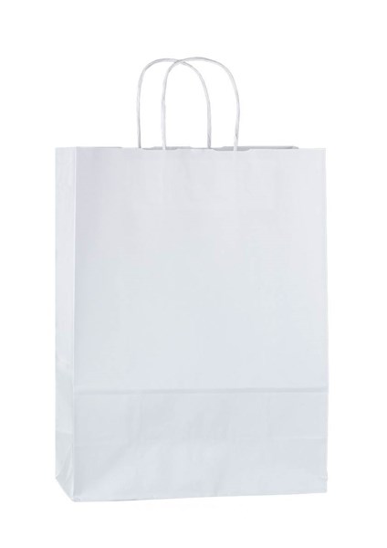 Obrázky: Papierová taška 24x11x33 cm,krút.šnúra,biela-kraft