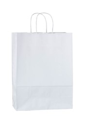 Obrázky: Papierová taška 26x12x34 cm,krút.šnúra,biela-kraft