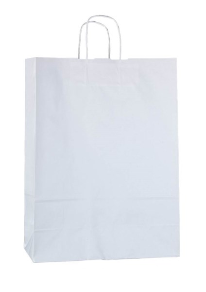 Obrázky: Papierová taška 32x14x42 cm,krút.šnúra,biela-kraft