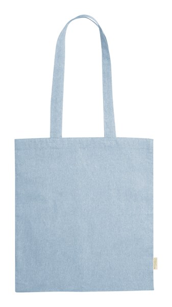 Obrázky: Nákupná taška z recykl. bavlny 120g, svetlomodrá, Obrázok 1