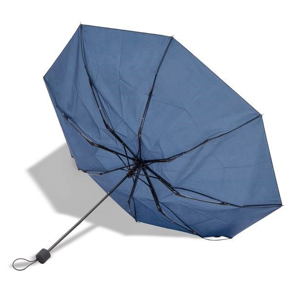 Obrázky: Modrý manuál. voči vetru odolný skladací dáždnik, Obrázok 2