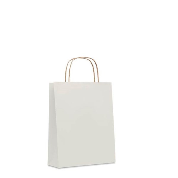Obrázky: Papierová taška biela 18x8x21cm, skrútená rukoväť, Obrázok 4