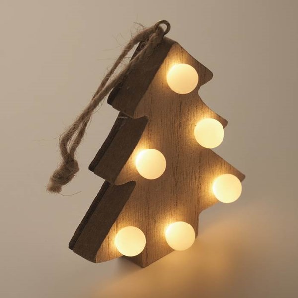 Obrázky: Vianočná ozdôba - drevený stromček so svetielkami, Obrázok 5