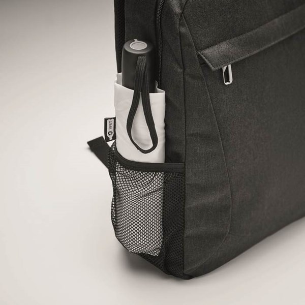 Obrázky: Čierny ruksak na notebook z 600D RPET polyesteru, Obrázok 7
