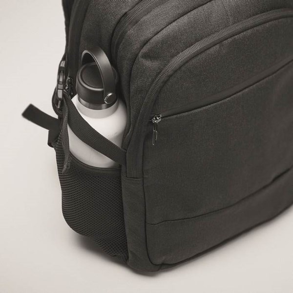 Obrázky: Čierny polstrov.ruksak na notebook z 600D RPET PE, Obrázok 18