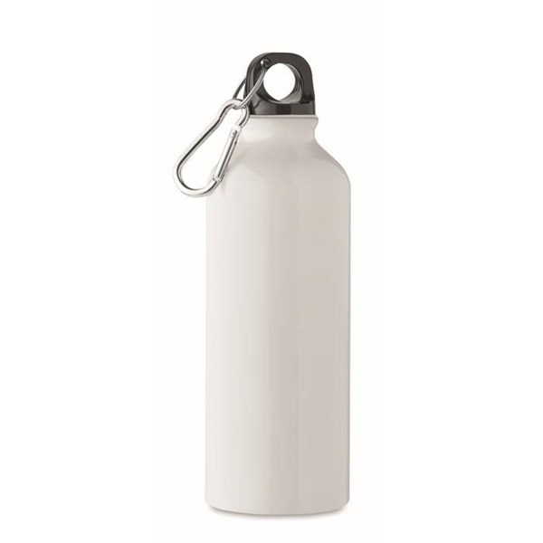 Obrázky: Biela fľaša 500 ml z recyklovaného hliníka