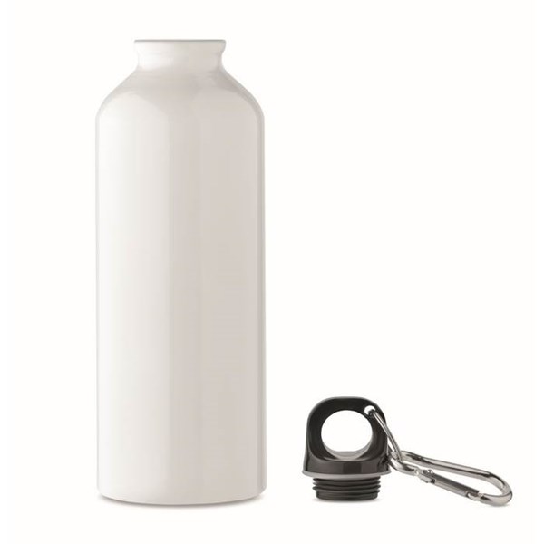 Obrázky: Biela fľaša 500 ml z recyklovaného hliníka, Obrázok 2