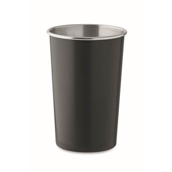 Obrázky: Čierny hrnček z recyklovaného nerezu 300ml
