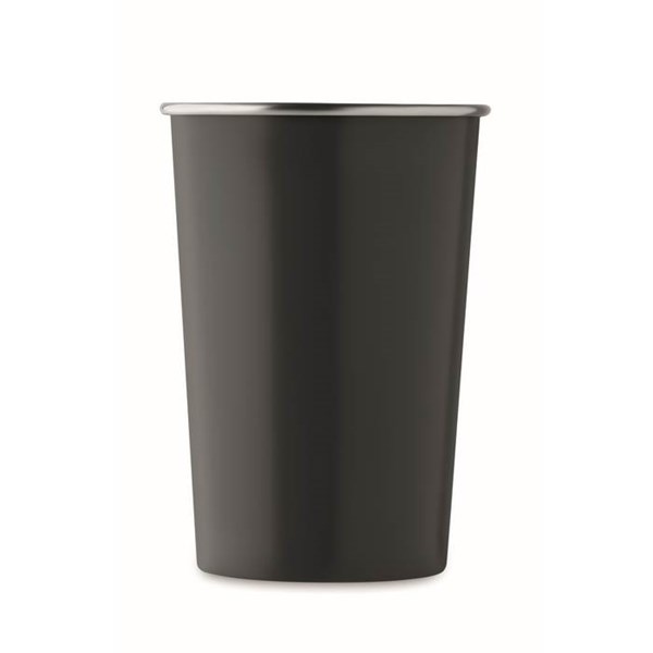 Obrázky: Čierny hrnček z recyklovaného nerezu 300ml, Obrázok 2