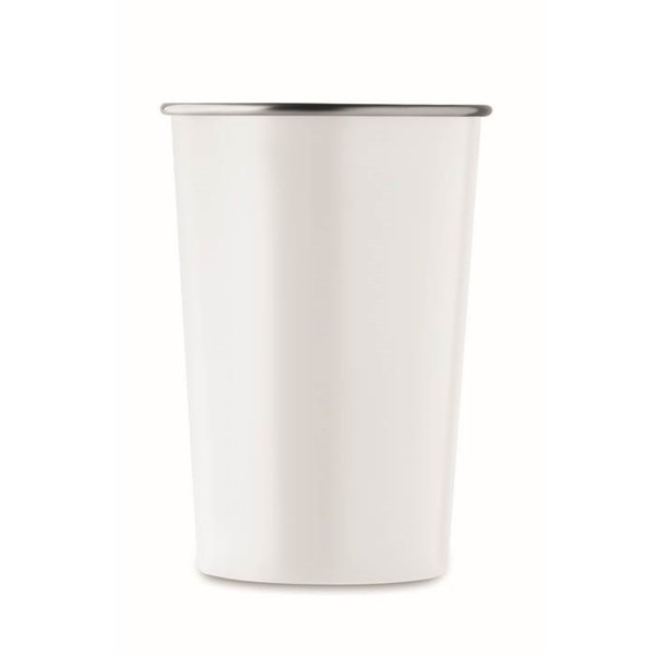 Obrázky: Biely hrnček z recyklovaného nerezu 300ml, Obrázok 2
