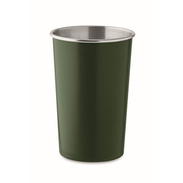 Obrázky: Tmavozelený hrnček z recyklovaného nerezu 300ml