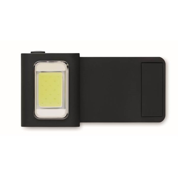 Obrázky: Miniatúrna prenosná dobíjacia COB baterka, čierna, Obrázok 9