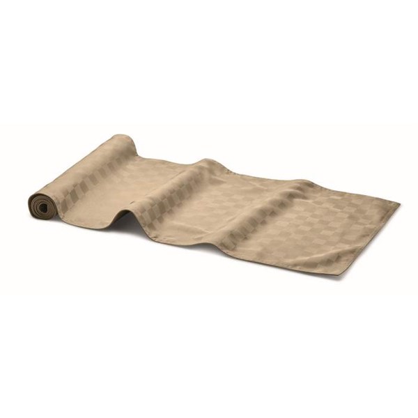 Obrázky: Khaki behúň na stôl 140 x 40 cm z polyesteru, Obrázok 2
