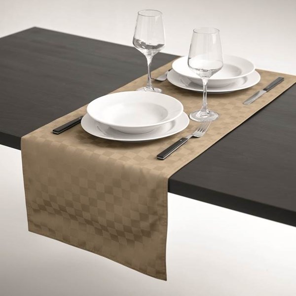 Obrázky: Khaki behúň na stôl 140 x 40 cm z polyesteru, Obrázok 4