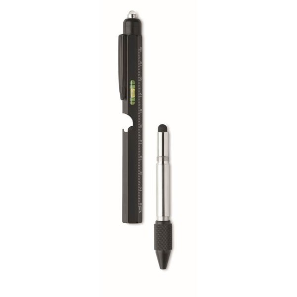 Obrázky: Čierne gul.pero s náradím,vodováhou a LED svetlom, Obrázok 2
