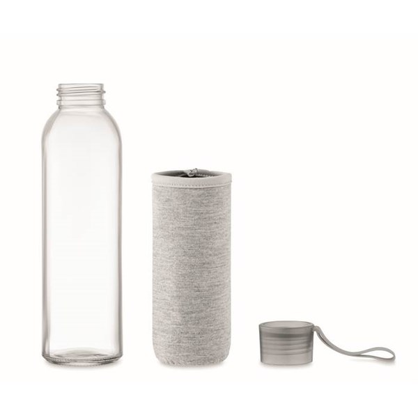 Obrázky: Fľaša zo skla so šedým neoprén.obalom, 500 ml, Obrázok 7