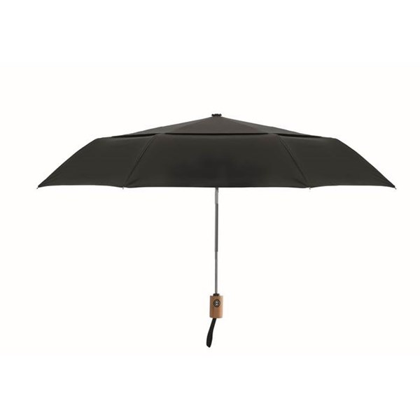 Obrázky: Čierny skladací automatický vetru odolný dáždnik, Obrázok 1