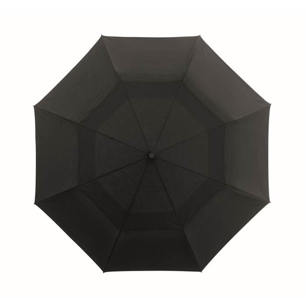 Obrázky: Čierny skladací automatický vetru odolný dáždnik, Obrázok 5