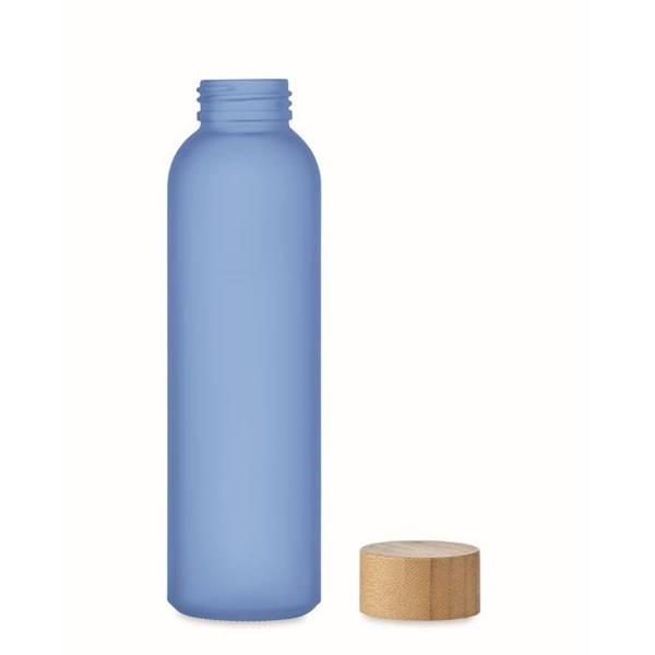 Obrázky: Transparentná modrá matná sklenená fľaša 500 ml., Obrázok 8