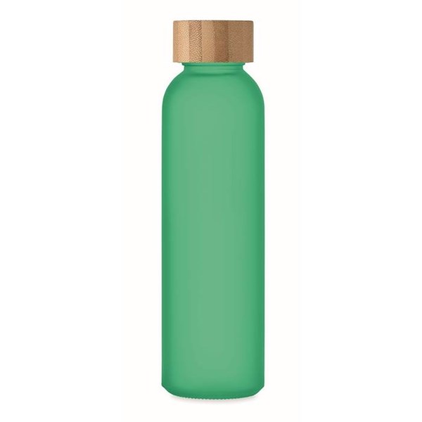 Obrázky: Transparentná zelená matná sklenená fľaša 500 ml., Obrázok 4