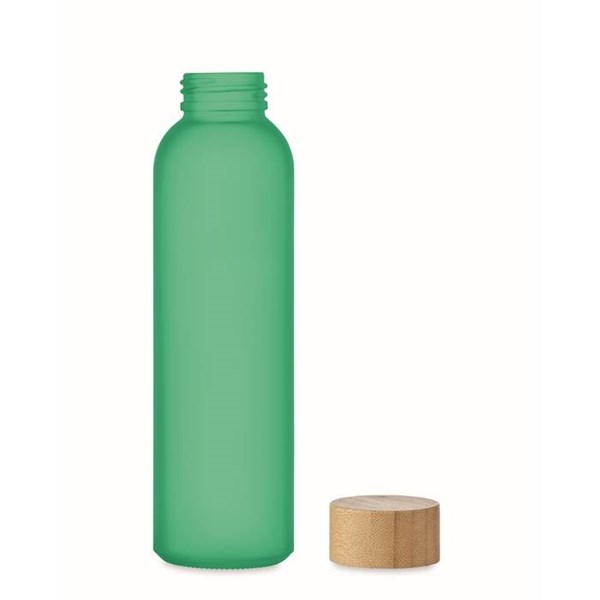 Obrázky: Transparentná zelená matná sklenená fľaša 500 ml., Obrázok 5