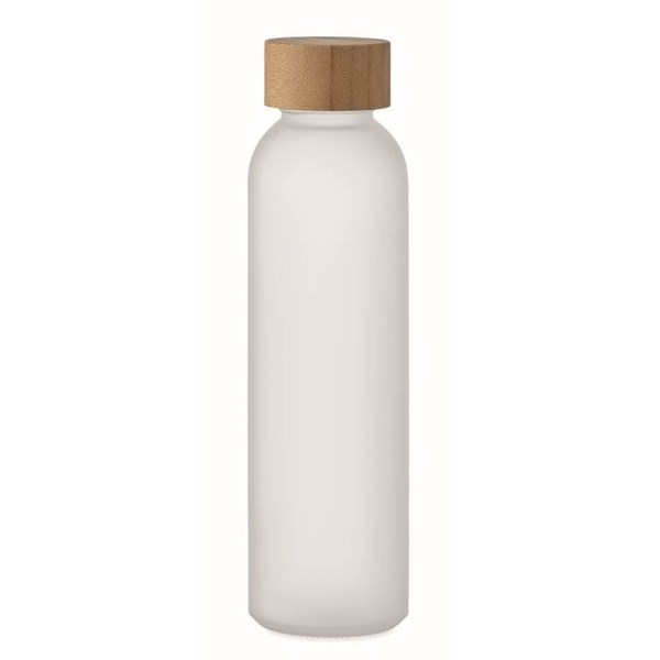 Obrázky: Transparentná biela matná sklenená fľaša 500 ml., Obrázok 1