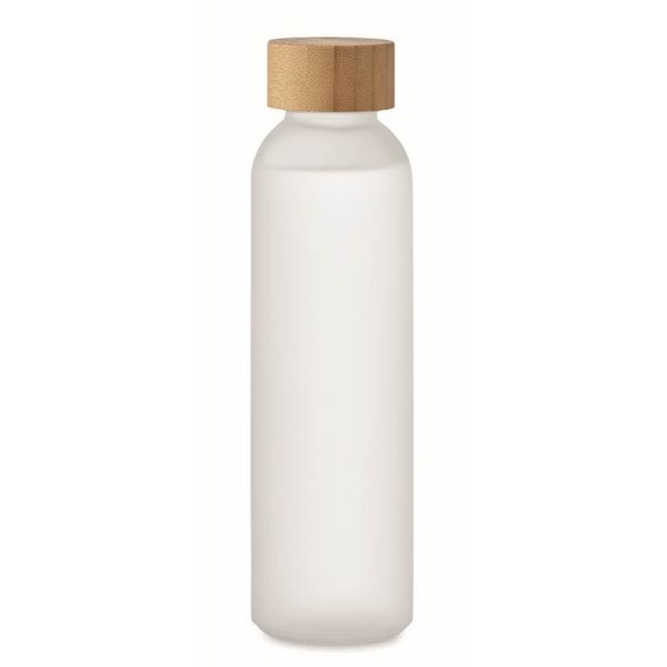 Obrázky: Transparentná biela matná sklenená fľaša 500 ml., Obrázok 2