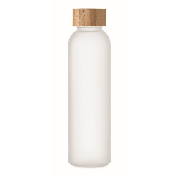 Obrázky: Transparentná biela matná sklenená fľaša 500 ml., Obrázok 5