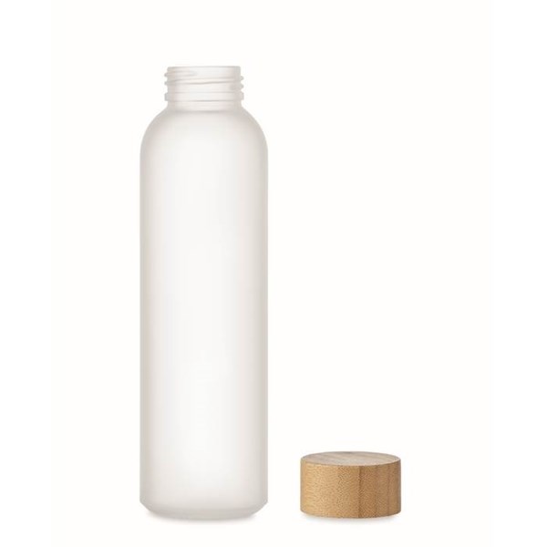 Obrázky: Transparentná biela matná sklenená fľaša 500 ml., Obrázok 6