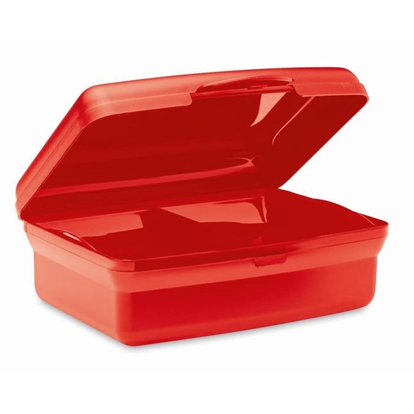 Obrázky: Červený plastový desiatový box 800ml, Obrázok 2
