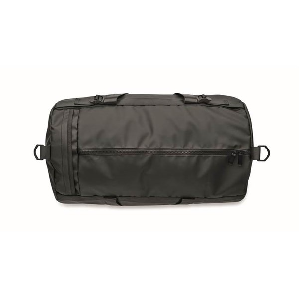 Obrázky: Čierna športová taška z tarpaulínu, bočné vrecko, Obrázok 14