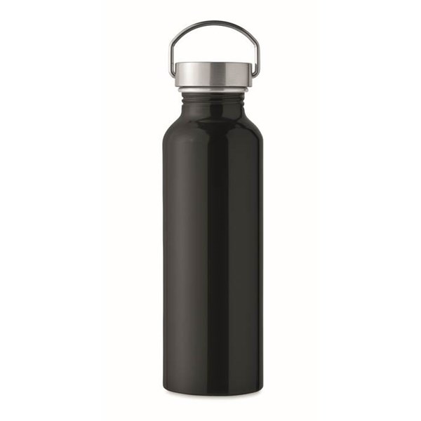 Obrázky: Čierna fľašu z recykl. hliníka 500ml, Obrázok 3