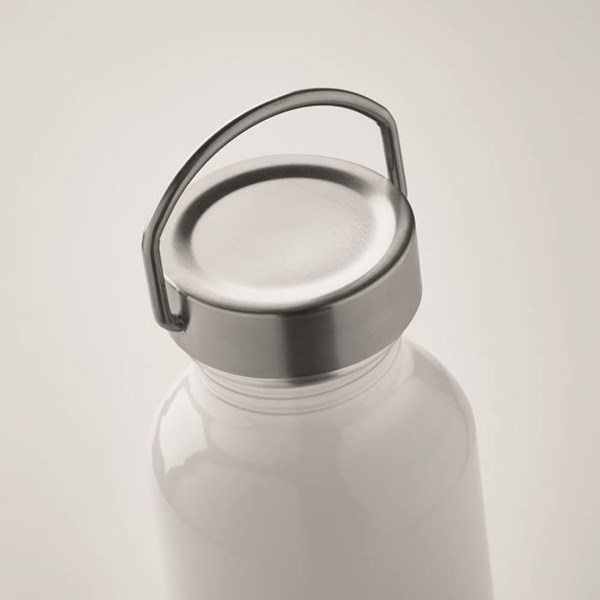 Obrázky: Biela fľaša z recykl. hliníka 500ml, Obrázok 2