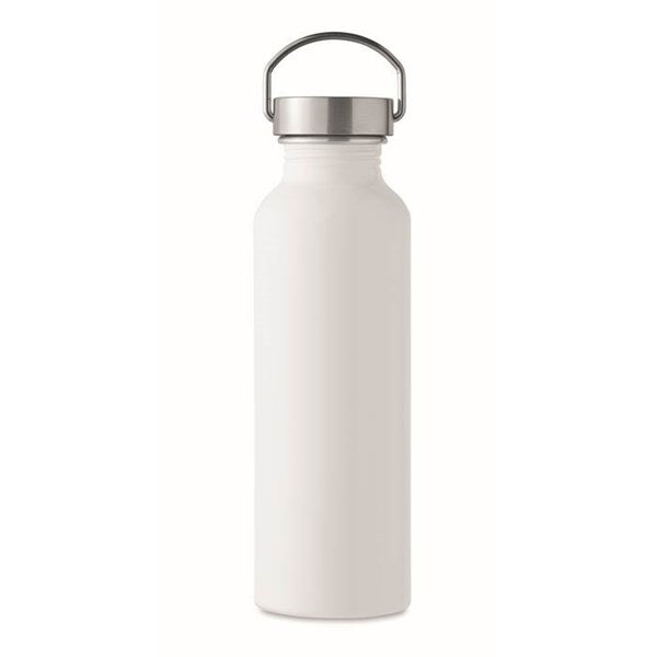 Obrázky: Biela fľaša z recykl. hliníka 500ml, Obrázok 4