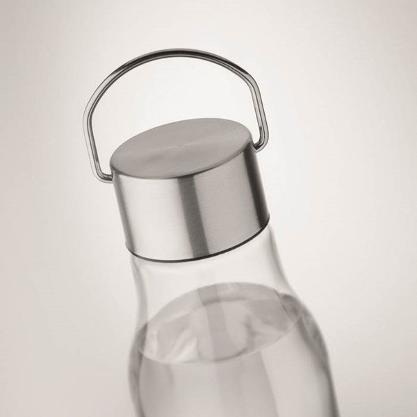 Obrázky: Transparentná fľaša z RPET 600 ml s nerez.viečkom, Obrázok 5