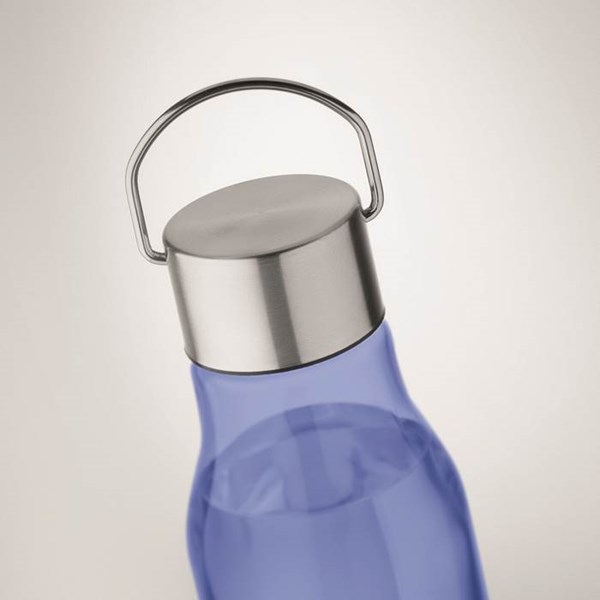 Obrázky: Král.modrá fľaša z RPET 600 ml s nerez.viečkom, Obrázok 5