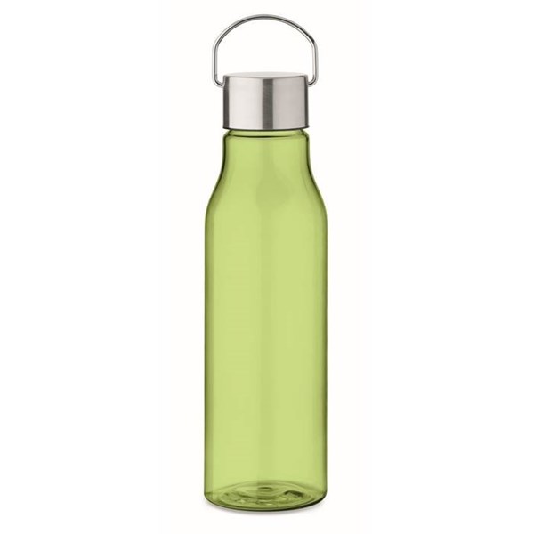 Obrázky: Zelená fľaša z RPET 600 ml s nerez.viečkom